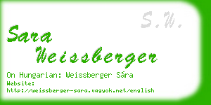 sara weissberger business card